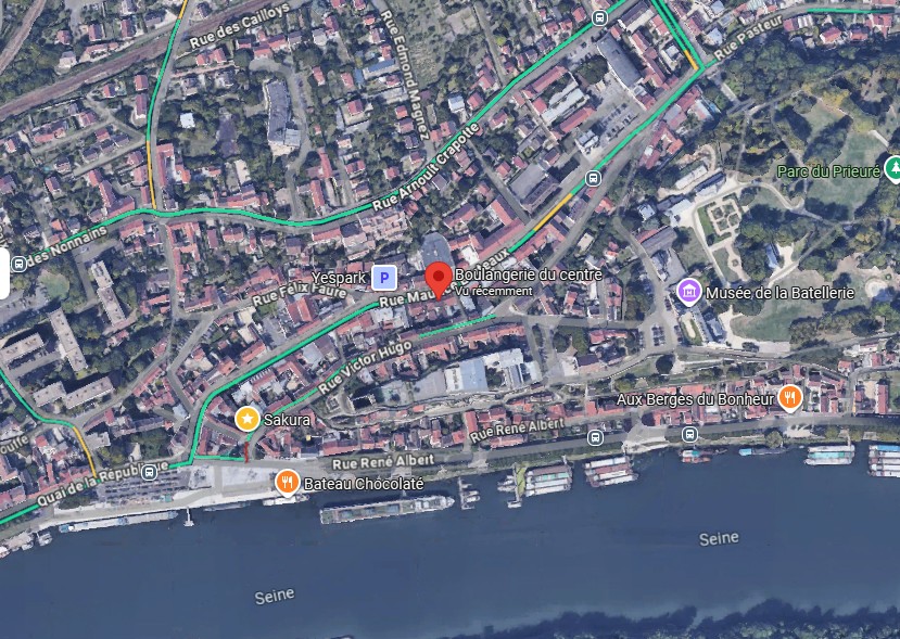 Plan d'accès Boulangerie du Centre Conflans